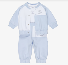 Load image into Gallery viewer, BOSS Baby Boys Pale Blue Cotton Double B Tracksuit Set