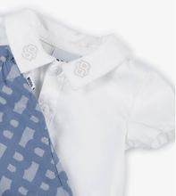 Load image into Gallery viewer, HUGO BOSS White & Blue Cotton Shorts Set