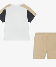 Load image into Gallery viewer, HUGO BOSS Boys Beige Cotton Jersey Shorts Set