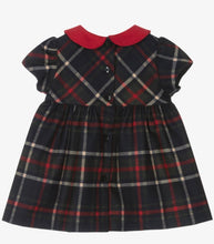 Load image into Gallery viewer, PATACHOU Girls Navy Blue Ribbon & Button Trim Cotton Jersey Dress