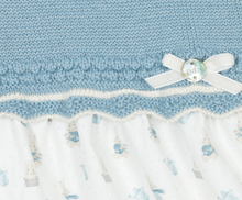 Load image into Gallery viewer, PAZ RODRIGUEZ Baby Girls Blue Merino Wool Bunny Dress
