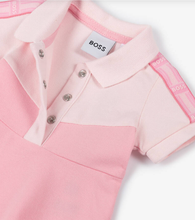 Load image into Gallery viewer, HUGO BOSS Girls Pink Cotton Polo Dress