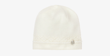 Load image into Gallery viewer, PAZ RODRIGUEZ Ivory Knitted Merino Wool Baby Hat