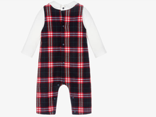 Load image into Gallery viewer, PATACHOU Baby Boys Navy Blue & Red Tartan Check Romper