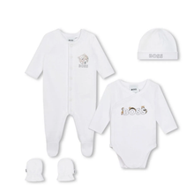 Load image into Gallery viewer, HUGO BOSS logo-print cotton pajamas (set of four)