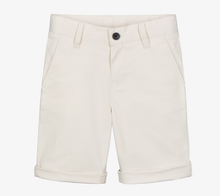Load image into Gallery viewer, BOSS Boys Light Beige Cotton Twill Chino Shorts