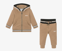 Load image into Gallery viewer, HUGO BOSS Boys Beige Jersey Tracksuit