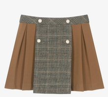 Load image into Gallery viewer, PATACHOU Girls Beige Crêpe Jersey Pleated Skirt