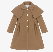 Load image into Gallery viewer, PATACHOU Girls Beige Shawl Collar Coat