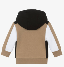 Load image into Gallery viewer, HUGO BOSS BABY Boys Beige Cotton Colourblock Zip-Up Top