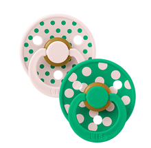 Load image into Gallery viewer, Bibs Studio Colour 2pack Polka Latex S1 Petal/Cactus