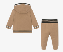 Load image into Gallery viewer, HUGO BOSS Boys Beige Jersey Tracksuit