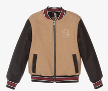 Load image into Gallery viewer, HUGO BOSS Boys Beige Double B Bomber Jacket
