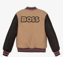 Load image into Gallery viewer, HUGO BOSS Boys Beige Double B Bomber Jacket