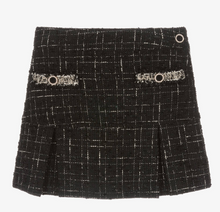 Load image into Gallery viewer, PATACHOU Girls Black Tweed Skirt