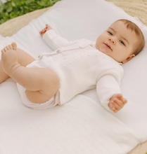 Load image into Gallery viewer, PAZ RODRIGUEZ Boys Ivory Embroidered Cotton Buster Suit