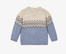 Load image into Gallery viewer, PAZ RODRIGUEZ Boys Blue Fair Isle Wool Mix Sweater