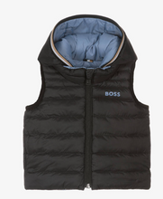 Load image into Gallery viewer, HUGO BOSS Baby Boys Blue & Black Reversible Gilet