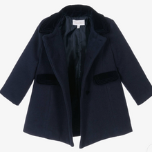 Load image into Gallery viewer, PATACHOU Boys Navy Blue Felted Coat