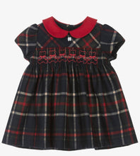 Load image into Gallery viewer, PATACHOU Girls Navy Blue Ribbon & Button Trim Cotton Jersey Dress