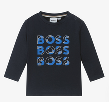 Load image into Gallery viewer, HUGO BOSS Boys Blue Cotton Top