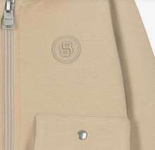 Load image into Gallery viewer, BOSS Boys Beige Cotton Zip-Up Hooded Top