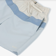 Load image into Gallery viewer, BOSS Boys Blue & Ivory Colourblock Swim Shorts