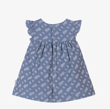 Load image into Gallery viewer, HUGO BOSS Baby Girls Blue Monogram Cotton Dress