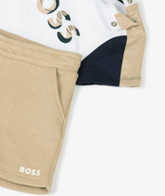 Load image into Gallery viewer, HUGO BOSS Boys Beige Cotton Jersey Shorts Set