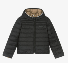 Load image into Gallery viewer, HUGO BOSS Beige & Black Reversible Puffer Jacket