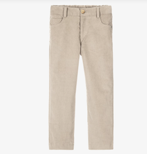 Load image into Gallery viewer, PAZ RODRIGUEZ Boys Cotton Corduroy Beige Trousers