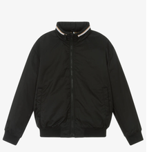 Load image into Gallery viewer, HUGO BOSS Boys Black Padded Jacket with Fold-Away Hood
