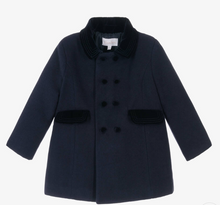 Load image into Gallery viewer, PATACHOU Boys Navy Blue Felted Coat