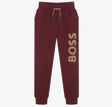Load image into Gallery viewer, HUGO BOSS Boys Burgundy Red Cotton Tracksuit