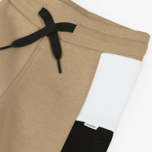 Load image into Gallery viewer, HUGO BOSS Boys Beige Cotton Colourblock Cuffed Joggers