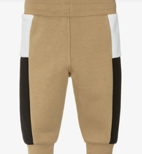 Load image into Gallery viewer, HUGO BOSS Boys Beige Cotton Colourblock Cuffed Joggers