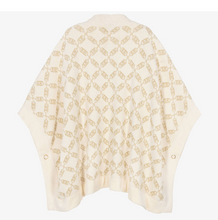 Load image into Gallery viewer, MICHAEL KORS Girls Ivory MK Empire Logo Zip-Up Cape