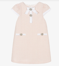 Load image into Gallery viewer, PATACHOU Girls Pale Pink Sparkle Tweed Dress