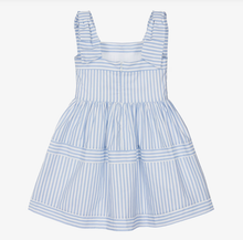 Load image into Gallery viewer, PATACHOU Girls Blue & White Stripe Cotton Poplin Dress