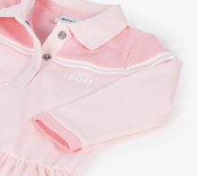 Load image into Gallery viewer, HUGO BOSS Girls Pink Cotton Polo Shirt Dress