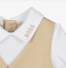 Load image into Gallery viewer, BOSS Baby Boys Beige Cotton Waistcoat Suit Shortie