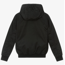 Load image into Gallery viewer, HUGO BOSS Boys Black Padded Jacket with Fold-Away Hood