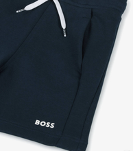 Load image into Gallery viewer, HUGO BOSS Boys Navy Blue Cotton Jersey Shorts