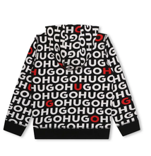 Load image into Gallery viewer, HUGO logo-print zip-up sweatshirt