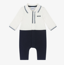 Load image into Gallery viewer, HUGO BOSS Baby Boys Navy Blue Cotton Romper