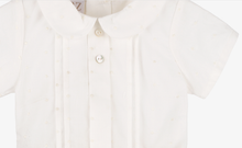 Load image into Gallery viewer, PAZ RODRIGUEZ Baby Boys Ivory Cotton Buster Suit