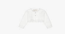 Load image into Gallery viewer, PAZ RODRIGUEZ Girls Ivory Knot Stitch Knit wool Cardigan