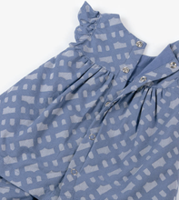 Load image into Gallery viewer, HUGO BOSS Baby Girls Blue Monogram Cotton Dress