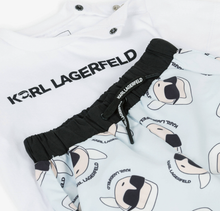 Load image into Gallery viewer, KARL LAGERFELD Boys White Cotton T-Shirt & Blue Swim Shorts Set