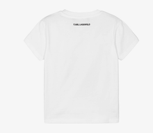 Load image into Gallery viewer, KARL LAGERFELD Girls White Jersey T-Shirt with New Ikons Logo